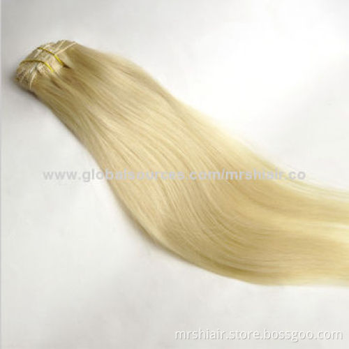 100% Real Brazilian Virgin Remy Human Hair Clip in Extensions